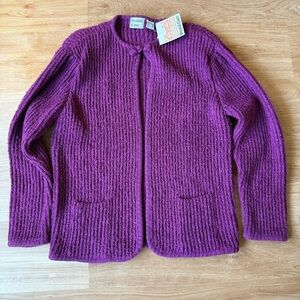 Vintage NWT (deadstock) Purple Women's Cardigan